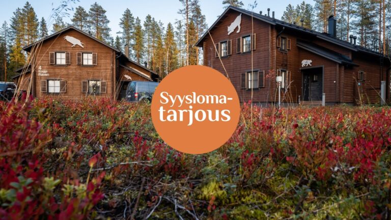 Lomahuvilat syksyllä.